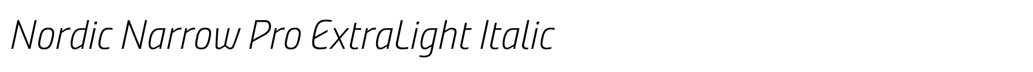 Nordic Narrow Pro ExtraLight Italic image
